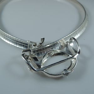 16&quot;  Silver Tone P.D. Necklace With Silver Tone Slide On Pendent Marked