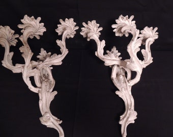 Vintage Pair of Glo-Mar wall Sconces Rococo Design 1970&#39;s ( CONTACT SELLER Before PURCHASING)