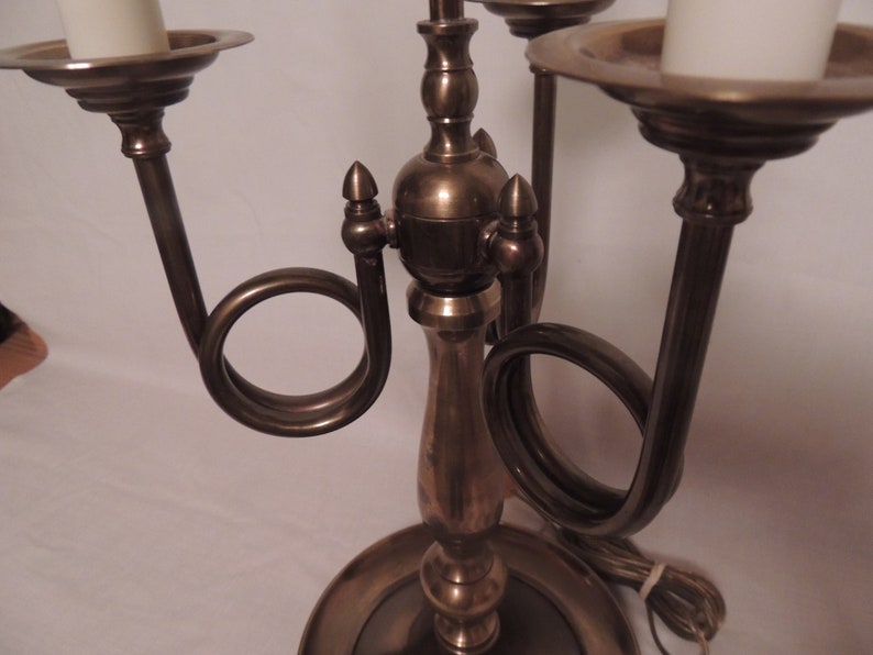 CONTACT SELLER Before PURCHASING Vintage French Empire 3 Horn Bronze Table Lamp