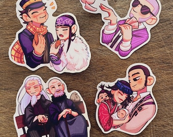 Conjunto de pegatinas Kamuy dorado