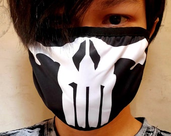 Mascarilla facial Punisher Frank Castle / guerra / mascarilla / cosplay / reutilizable / lavable / para hombres mujeres polvo calavera halloween horror adulto americano