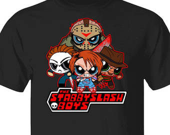 Stabby Slash Boys Powerpuff Girls Shirt | Freddy Krueger | Chucky | T-shirt | Jason Voorhees | Michael Myers | Halloween | nightmare on elm