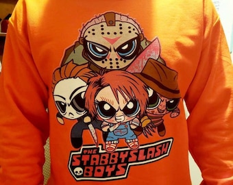 Stabby Slash Boys Powerpuff Girls Sweater | Freddy Krueger | Chucky | sweatshirt | Jason Voorhees | Michael Myers | Halloween | nightmare