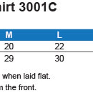 May include: Size chart for a unisex short-sleeve t-shirt, showing chest and body length measurements in inches for sizes XS to 4XL.