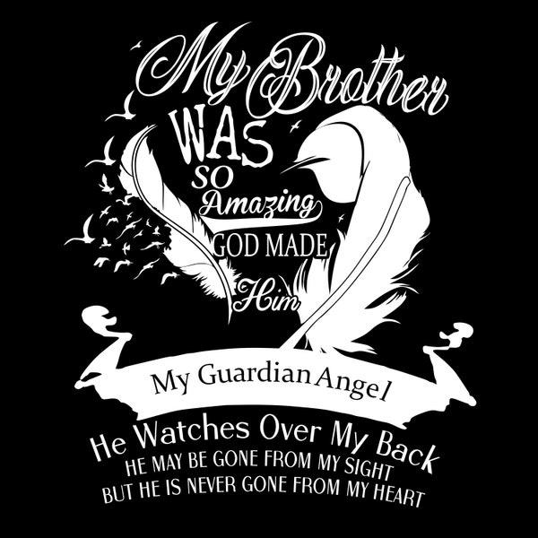 My Brother Guardian Angel Memorial SVG/DXF file