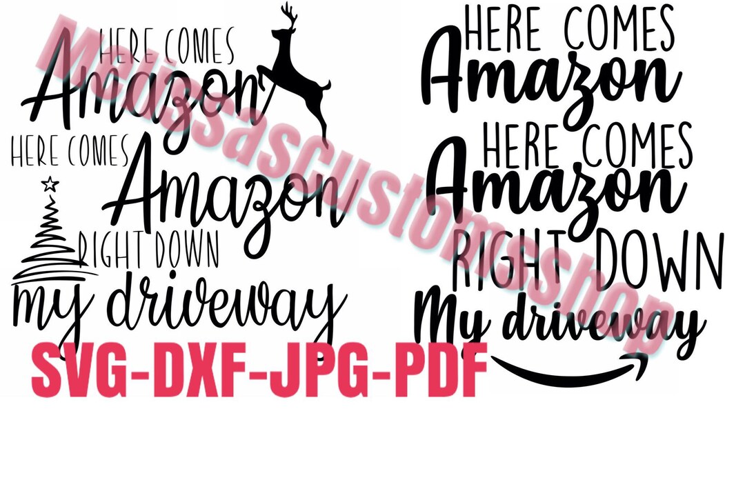 Here Comes Amazon SVG/DXF Two File Bundle - Etsy
