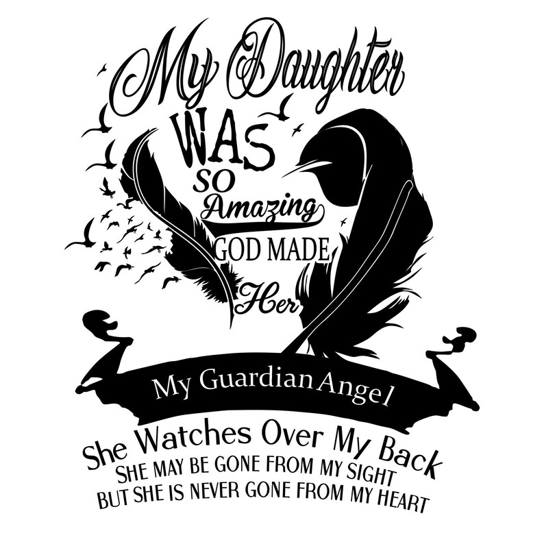 Download My Daughter Guardian Angel Memorial SVG Studio PNG and | Etsy
