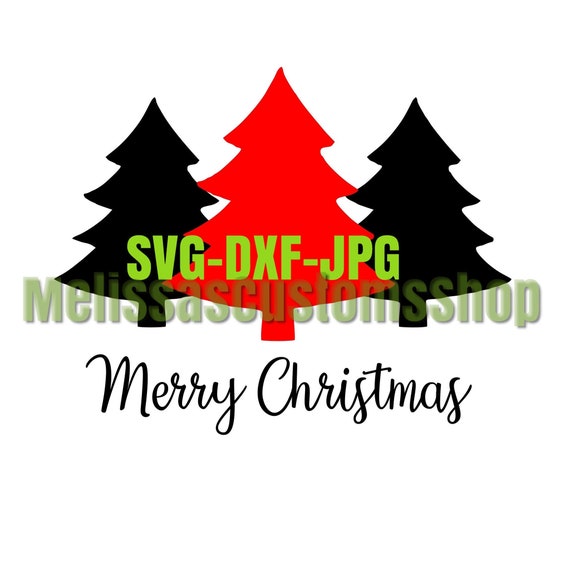 Immagini Di Natale Semplici.Buon Natale Semplici Alberi Svg Dxf Etsy