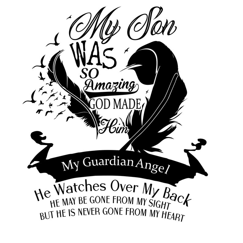 Download My Son Guardian Angel Memorial SVG/DXF file | Etsy