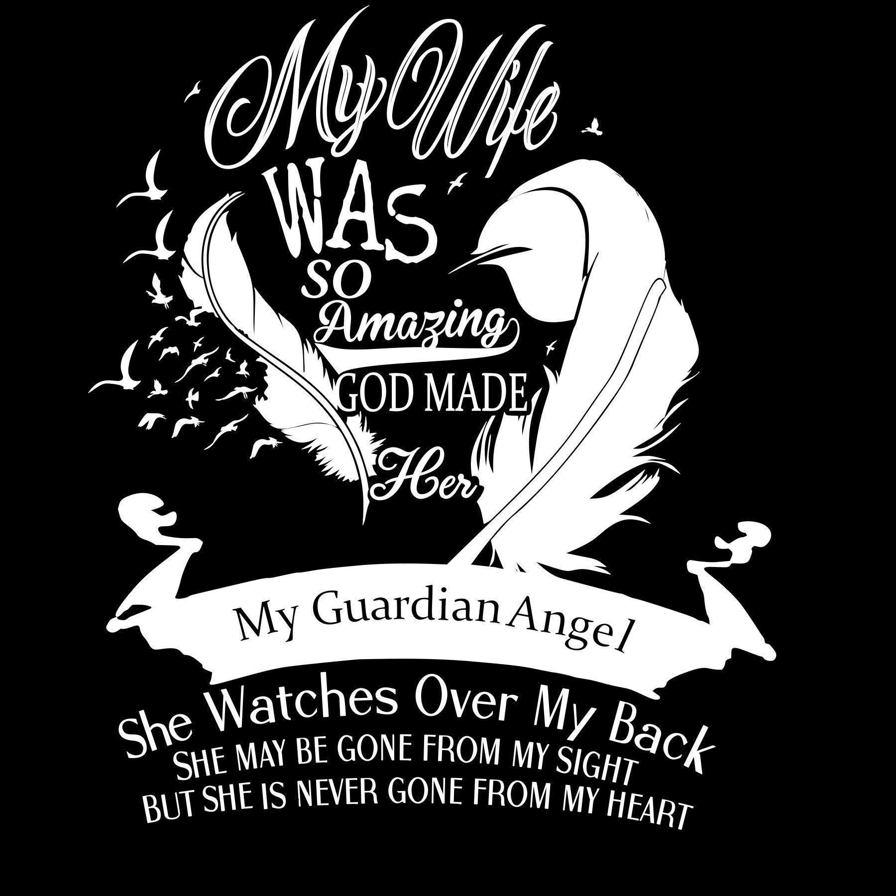 Download My Wife Guardian Angel Memorial Svg Studio Png And Thumbnail Etsy