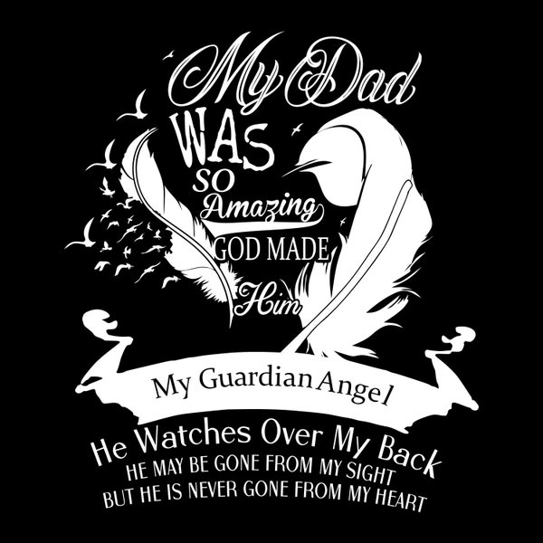 My Dad Guardian Angel Memorial SVG/DXF file