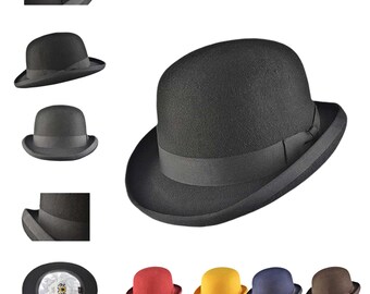 iHatsLondon UK Top Hat Black Victorian Topper Tall Unisex Supreme Quality Felt