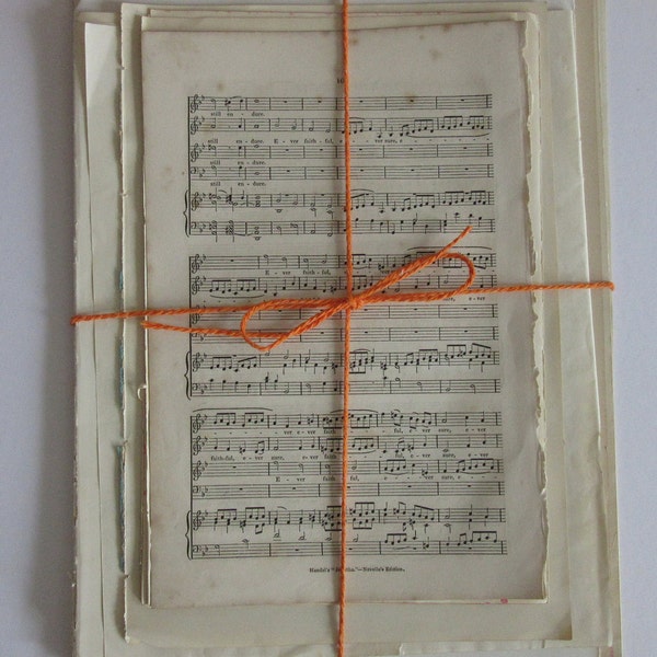 Vintage Sheet Music Pages - 10 or 20 sheets | Junk Journal | Ephemera Sheet Music | Arts and Crafts | Junk Journaling