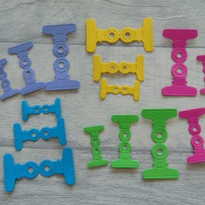 Pack de clips bouledogue découpés - Lot de 6 couleurs printanières aléatoires pour cartes, carnets, scrapbooking