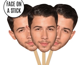 Face on A Stick Big Head Cutouts Bachelorette Groom Big Head Face Fan Mask Bach Custom Photo Party Decorations Groom