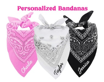Personalized Bandana Bachelorette Outfit Western Cowgirl Disco Last Rodeo Festival Accessories Cowboy Howdy Nashville Custom Party Favors