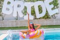 Jumbo Bride Balloon 40inch Bachelorette Party Decorations Large White Silver Bridal Bride Photo Booth Engaged Last Disco Rodeo Bride Decor