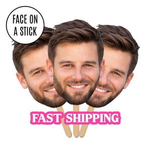 Gesicht auf einem Stock Großer Kopf Ausschnitte Großer Kopf Abschluss Geburtstag Sport Spiel Braut Familie Gag Geschenk Lustig Dekor Fetter Kopf Schneller Versand Sunkissed