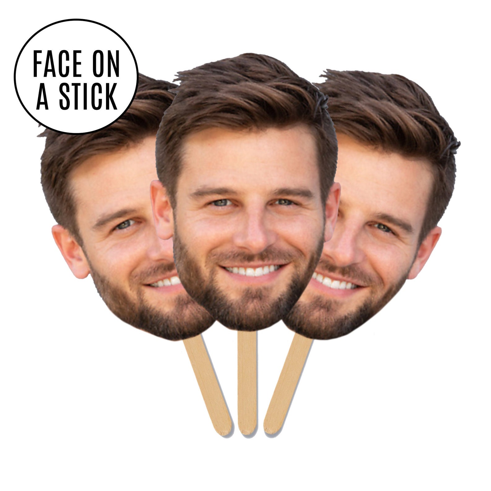 Face on A Stick Big Head Cutouts Bachelorette Party Birthday Etsy