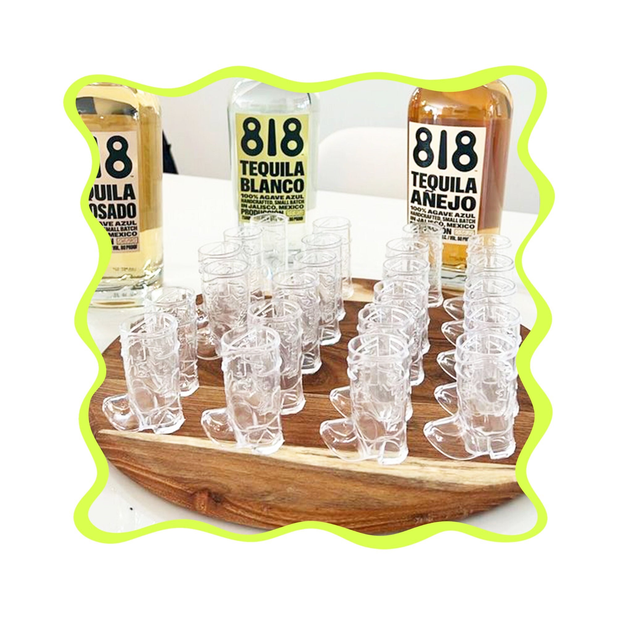 Cowboy Boot Shot Glasses Bachelorette Last Rodeo Nashville Disco Cowgirl Personalized Cup Wedding Hoedown Plastic Party Favors Decorations