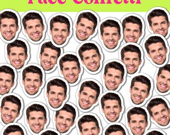 Confeti para caras, decoración para fiestas, despedidas de soltera, cumpleaños, graduaciones, pegatinas personalizadas, pegatinas divertidas para mascotas, pegatinas para perros, decoraciones, mini caras divertidas