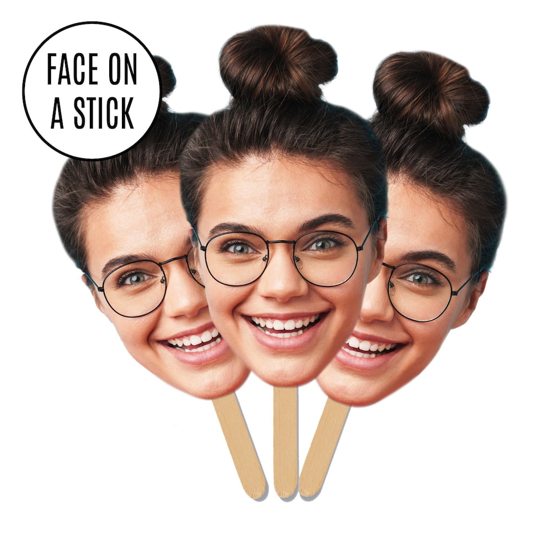 Face on A Stick Big Head Cutouts Fat Head Birthday Party Face Cutout Bachelorette Graduation