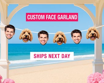 Dog Groom Face Banner Personalized Custom Face Party Decorations Garland Funny Face Bachelorette Bride Bday Decorations Big Heads Decor