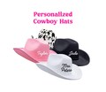 Personalized Cowboy Hat Western Bachelorette Birthday Cowgirl Outfit Accessories Last Rodeo Bride Gift Nashville Hoedown Carter Western