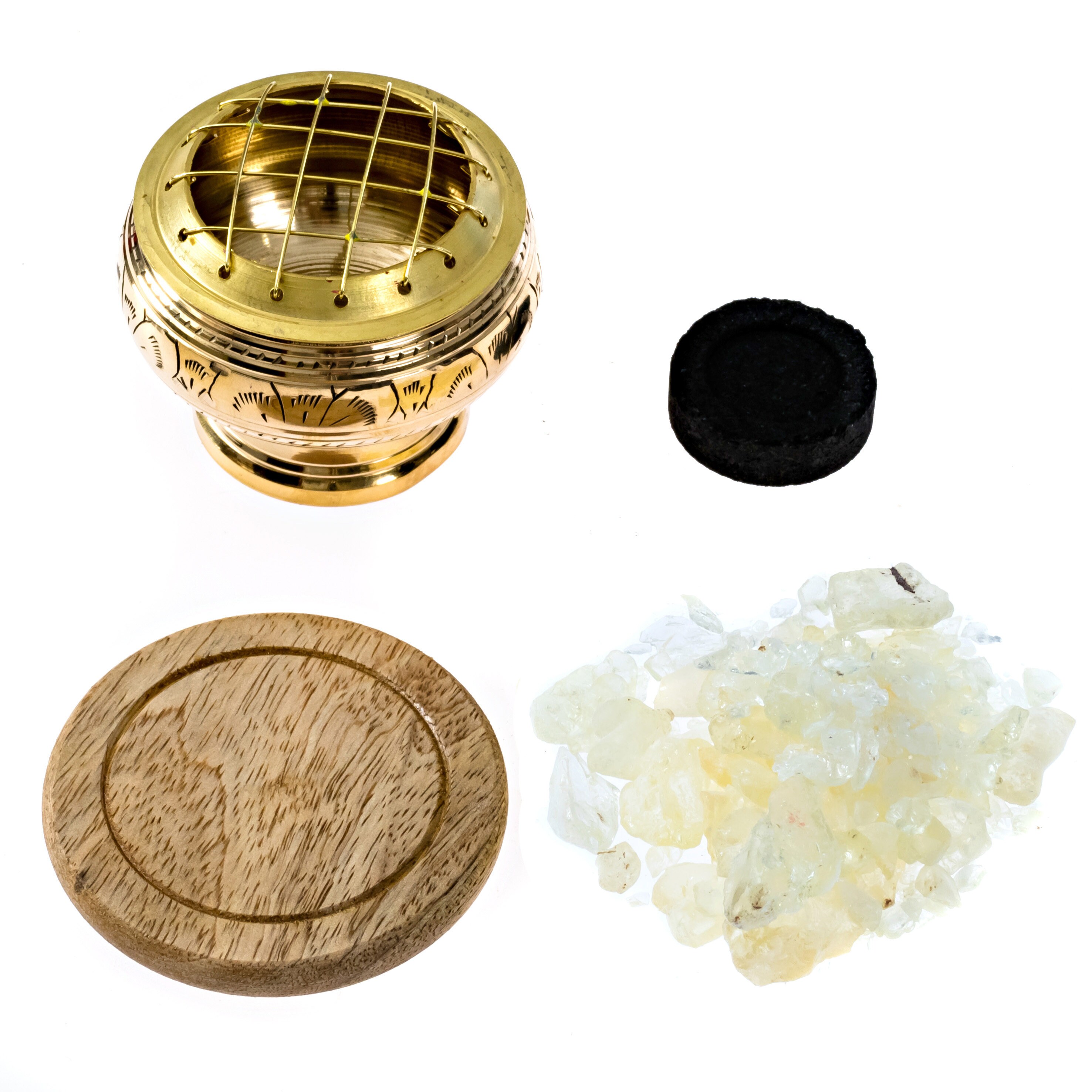 Copal Resin Incense Kit with Brass Burner Etsy