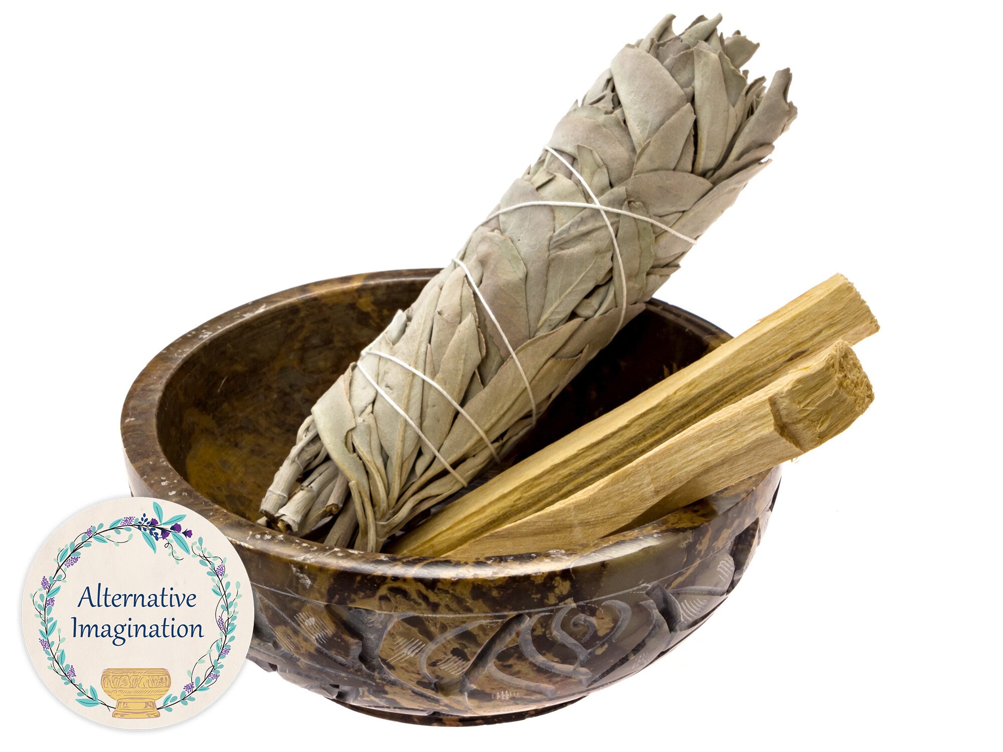 Alternative Imagination Dragon Copper Offering Bowl Kit Includes Sand and California White Sage Alternative Imagination Dragon Copper Offering Bowl Kit Includes Sand and California White Sage