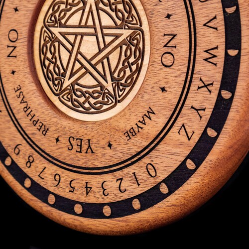 Pendulum Board, Engraved Solid Mahogany shops with Maple Pentacle Inlay