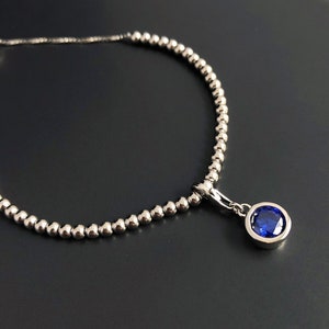 BIRTHSTONE SET Charm Bracelet, Sterling Silver Bracelet, Tanzanite Bracelet, Silver Bracelet, December Birthstone, December Gemstone Gift