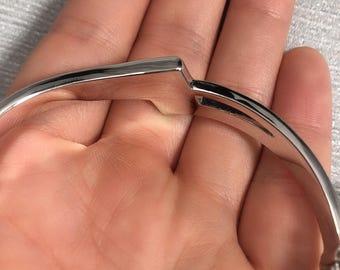 ブルーオパールバングル WAVE ブルーオパール ソリッドスターリングシルバーバングル