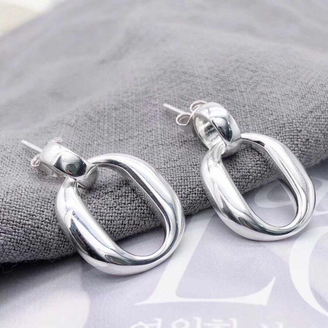 Artisan Sterling Silver Earrings, Statement Earring Studs