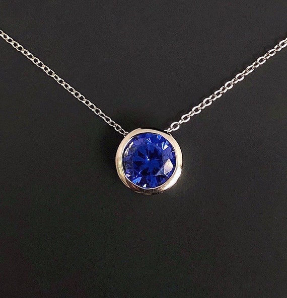 Tanzanite Necklace Sterling Silver Necklace Silver Pendant