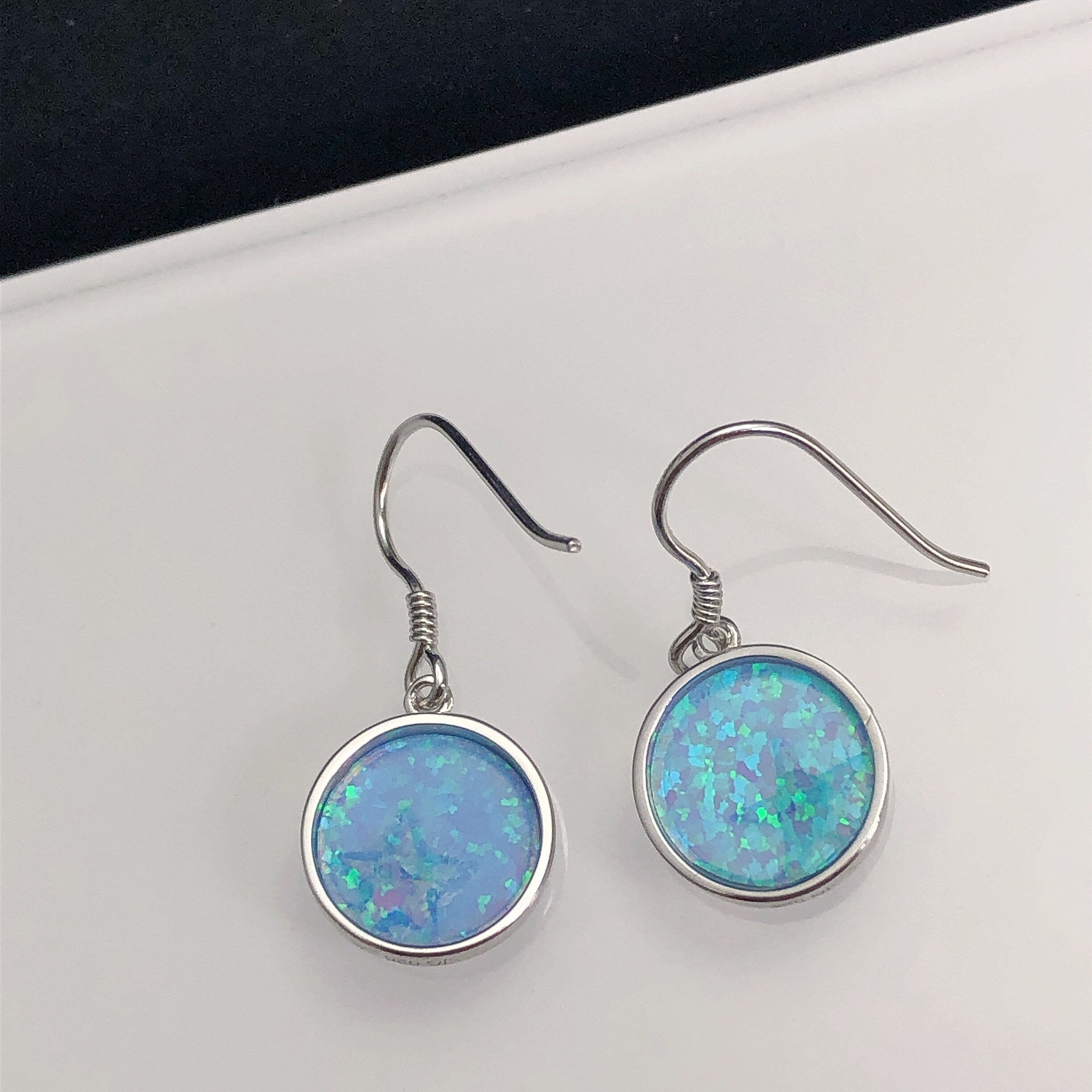 ORECCHINI GOCCE IN GIADA BLU CON STELLE MARINE - Gioielli - Orecch