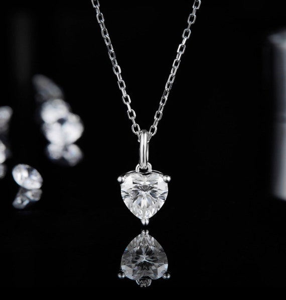 Love heart diamond necklace outlet