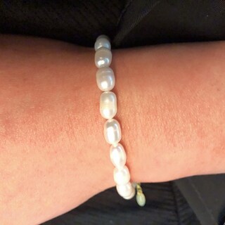Bracciale Donna Con Perle D'acqua Dolce Coltivate - Gioiello Artigianale Con Chiusura Regolabile E Perle Sferiche - 18 Cm, Colore Perla Bianca