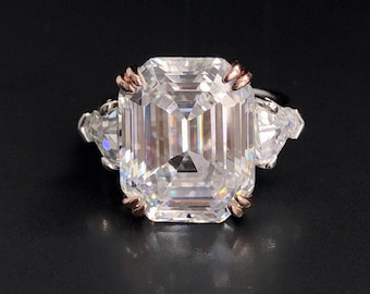 EDEN Clear Topaz Ring Sterling Silver Statement Ring, large Engagement Ring, Cocktail Ring, large Diamond Ring, November birthstone ring