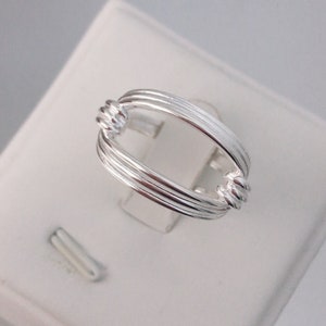 Love links silver ring, sterling silver jewelry, chunky ring, unique designer ring, statement ring for her, gift for her, solid ring