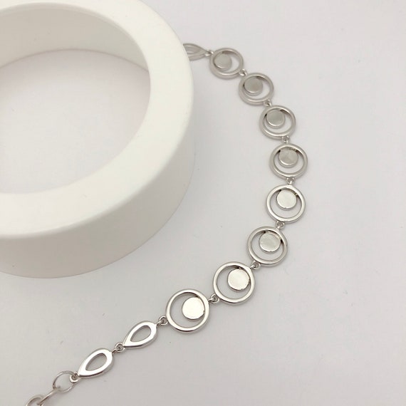 SEA BUBBLES Ocean Tumbled Granite Bracelet Sterling Silver