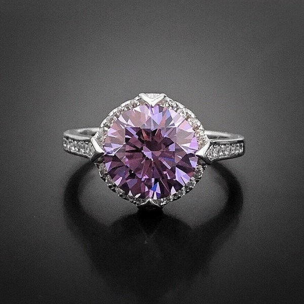 LUXE Amethyst Ring, Sterling Silver Ring, Amethyst Jewellery, Engagement Ring, Promise Ring, anniversary gift, February Birthstone