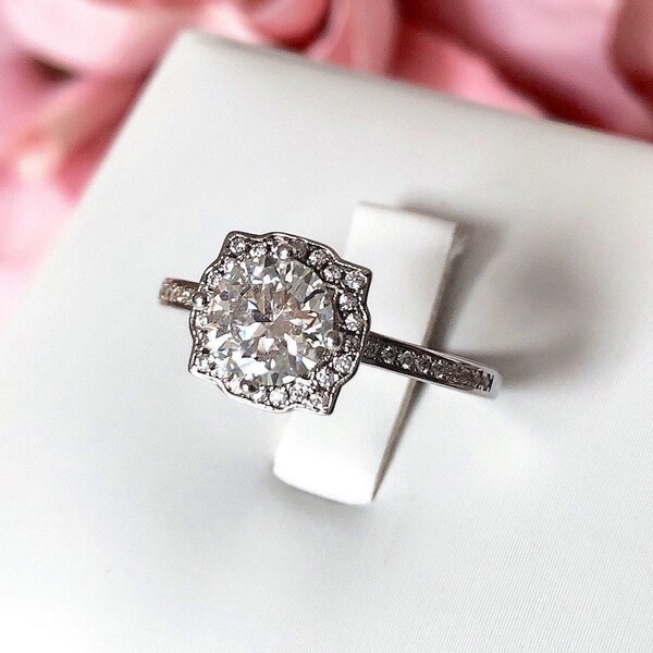 Moissanite Engagement Ring Etsy UK