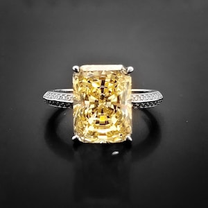 STARLIGHT Citrine Ring Sterling Silver Ring, yellow citrine, Engagement Ring, Promise Ring, Diamond Ring, birthstone ring, gemstone ring