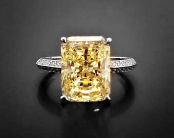 STARLIGHT Citrine Ring Sterling Silver Ring, yellow citrine, Engagement Ring, Promise Ring, Diamond Ring, birthstone ring, gemstone ring