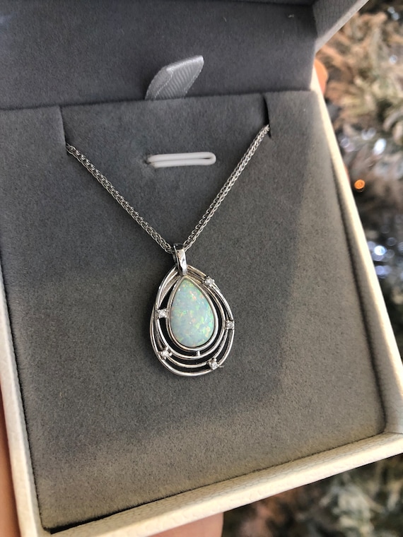 Buy SUNSET Fire Opal Necklace Sterling Silver Necklace Natural Opal Necklace Opal Pendant Fire Opal Jewellery Christmas Gift Birthday Gift Online in India Etsy