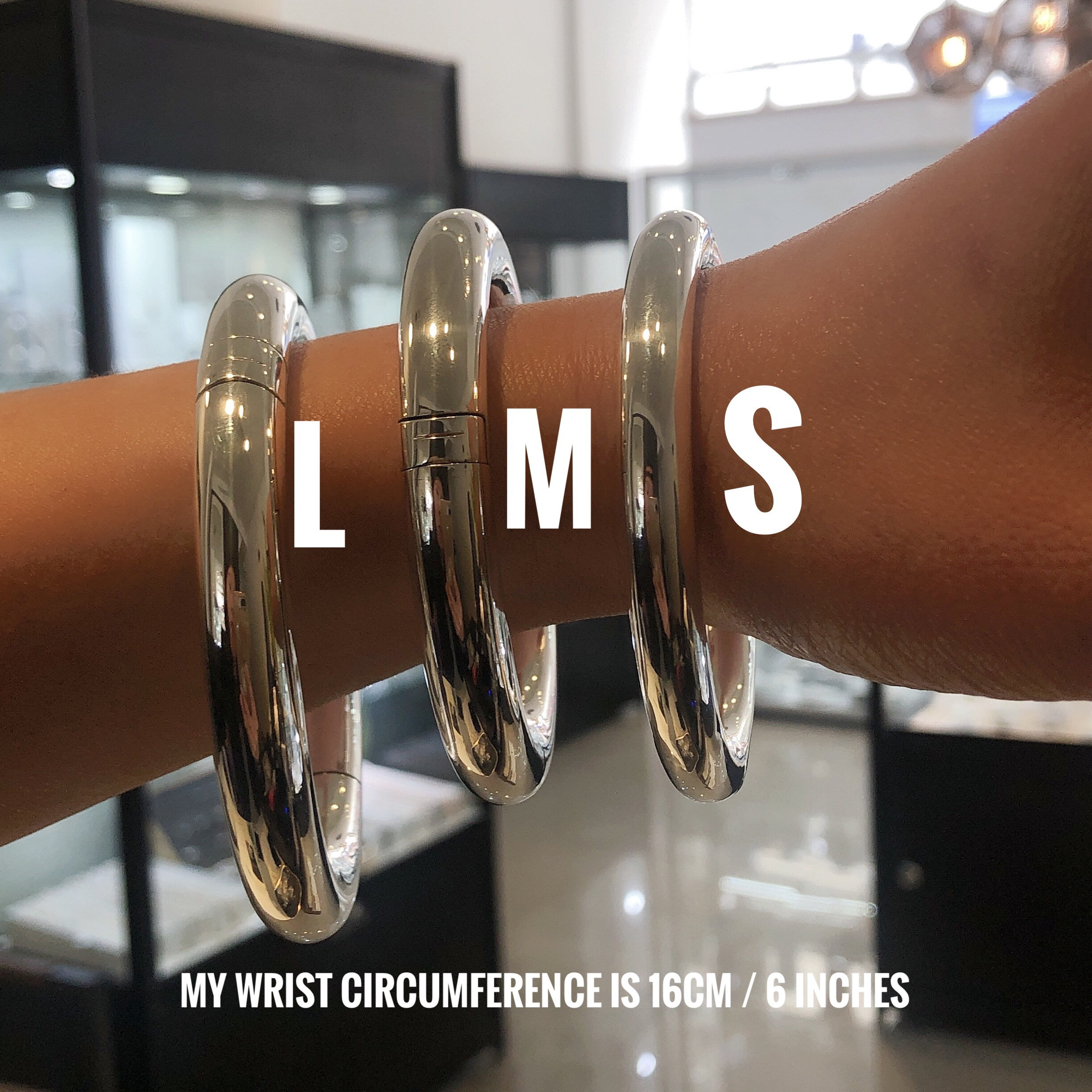 Sterling Silver Locking Cuff Bangle, Statement Large Round Bangle ...