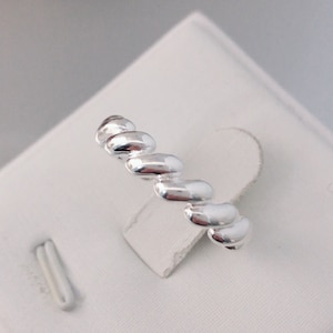 Wave sterling silver ring, unique rings, statement silver ring, minimalist silver ring, Christmas gift for her, Scandinavian Design Ring