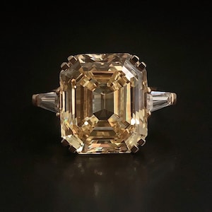 Custom Natural Citrine Ring, Gold Platinum Ring, Gemstone Ring, Promise Ring, Diamond ring, Emerald Cut Ring, Anniversary Gift, Diamond ring