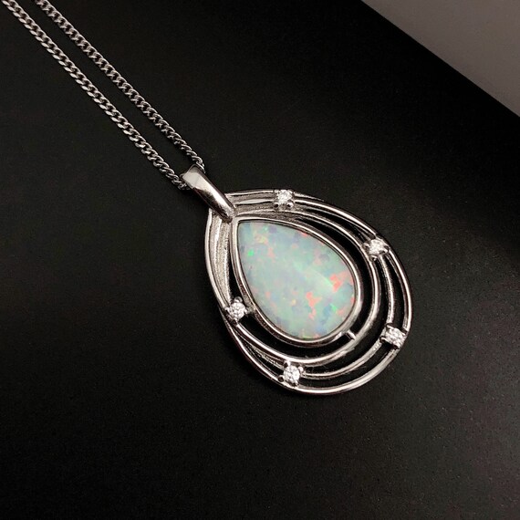 Sunset fire opal necklace sale